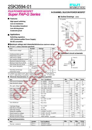 2SK3594-01 datasheet  